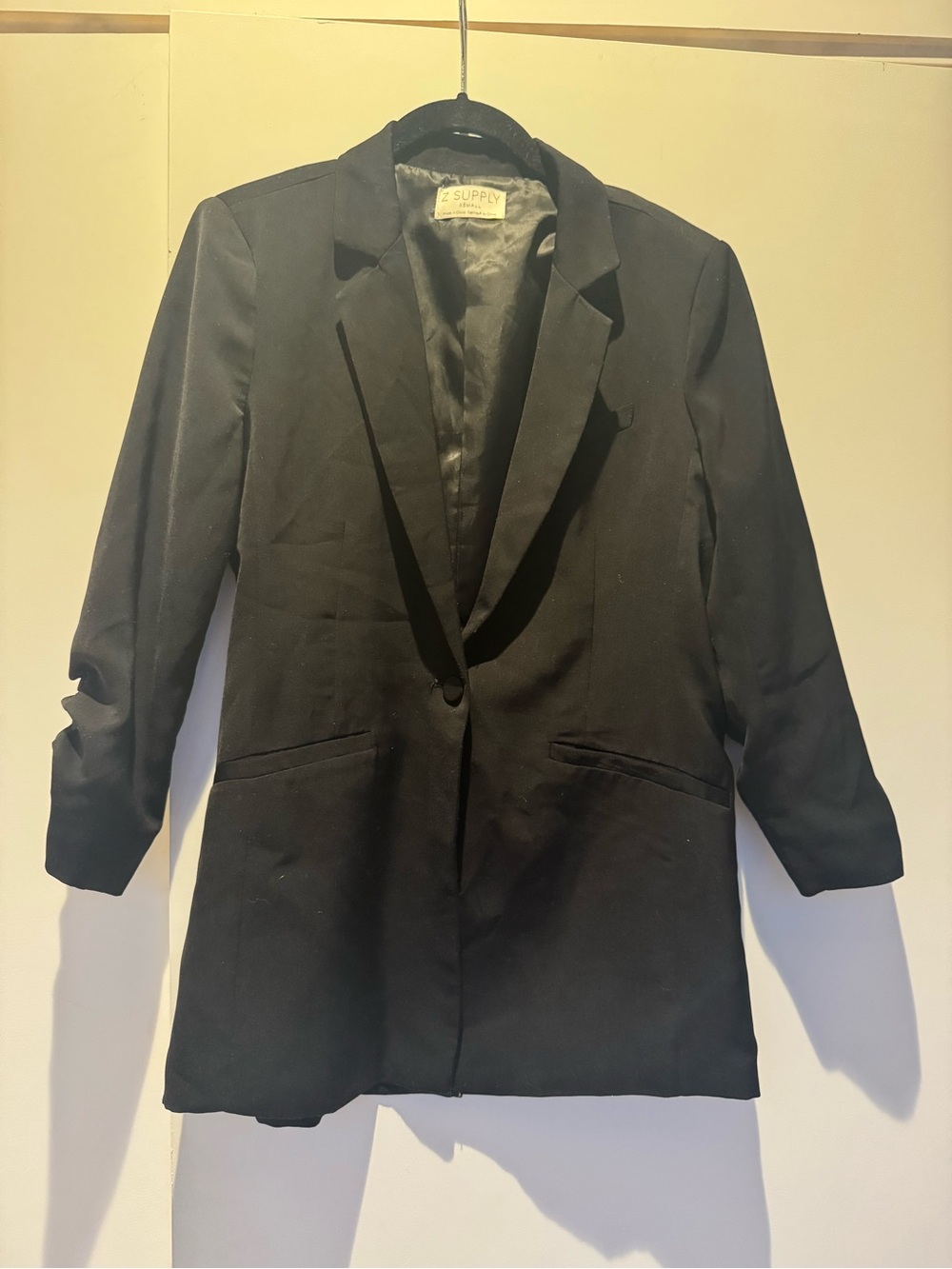 Z Supply Black Single-Button Tailored Blazer